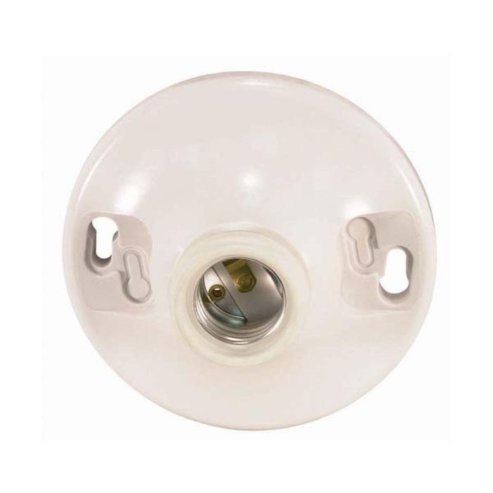 Satco - 90-480 - Keyless Phenolic Ceiling Receptacle - White