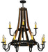 2nd Avenue - 1-0236241255-56 - 12 Light Chandelier - Barrel Stave - Wrought Iron