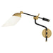 Robert Abbey - 1212 - One Light Wall Swinger - Ferdinand - Matte Black Painted w/ Modern Brass Accent