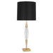 Robert Abbey - 207B - One Light Table Lamp - Juno - Modern Brass w/ Clear Crystal Accent