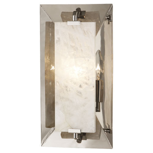 Robert Abbey - S373 - One Light Wall Sconce - Gemma - Polished Nickel w/ Rock Crystal Accent