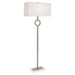 Robert Abbey - S406 - One Light Floor Lamp - Oculus - Antique Silver w/ White Marble Base