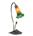 Meyda Tiffany - 13677 - One Light Accent Lamp - Amber/Green Pond Lily - Mahogany Bronze