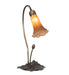 Meyda Tiffany - 13703 - One Light Accent Lamp - Amber Pond Lily - Mahogany Bronze