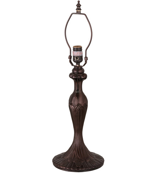 Meyda Tiffany - 156680 - One Light Table Base - Fleur - Mahogany Bronze