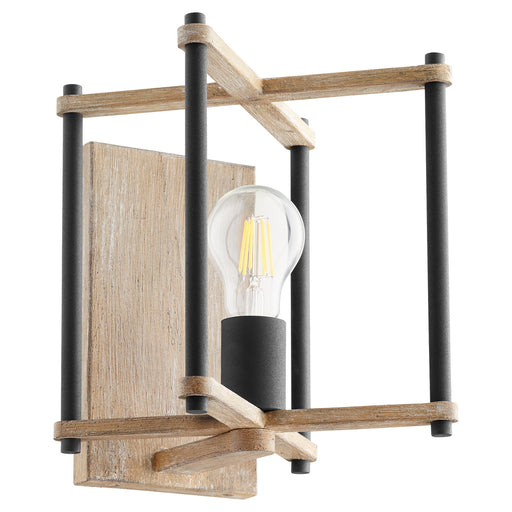 Quorum - 5134-1-69 - One Light Wall Mount - Silva - Noir w/ Weathered Oak Finish