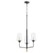 Quorum - 625-3-6980 - Three Light Chandelier - Dalia - Noir w/ Aged Brass