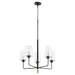 Quorum - 625-5-6980 - Five Light Chandelier - Dalia - Noir w/ Aged Brass