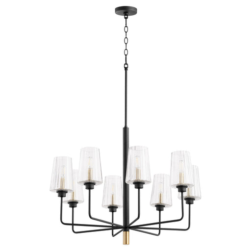 Quorum - 625-8-6980 - Eight Light Chandelier - Dalia - Noir w/ Aged Brass