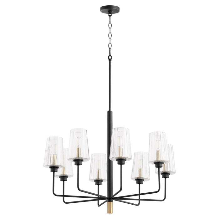 Quorum - 625-8-6980 - Eight Light Chandelier - Dalia - Noir w/ Aged Brass