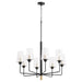 Quorum - 625-8-6980 - Eight Light Chandelier - Dalia - Noir w/ Aged Brass