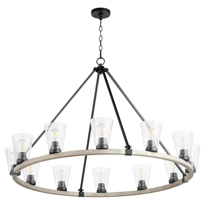 Quorum - 63-12-6941 - 12 Light Chandelier - Paxton - Noir w/ Weathered Oak Finish