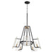 Quorum - 637-5-69 - Five Light Chandelier - Tioga - Noir w/ Aged Brass
