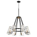 Quorum - 637-8-69 - Eight Light Chandelier - Tioga - Noir w/ Aged Brass