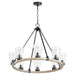 Quorum - 63-8-6941 - Eight Light Chandelier - Paxton - Noir w/ Weathered Oak Finish