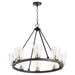 Quorum - 63-8-6980 - Eight Light Chandelier - Paxton - Noir w/ Aged Brass