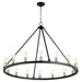 Quorum - 64-16-6980 - 16 Light Chandelier - Paxton - Noir w/ Aged Brass