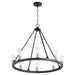 Quorum - 64-8-6980 - Eight Light Chandelier - Paxton - Noir w/ Aged Brass