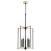 Quorum - 8134-5-69 - Five Light Entry - Silva - Noir w/ Weathered Oak Finish