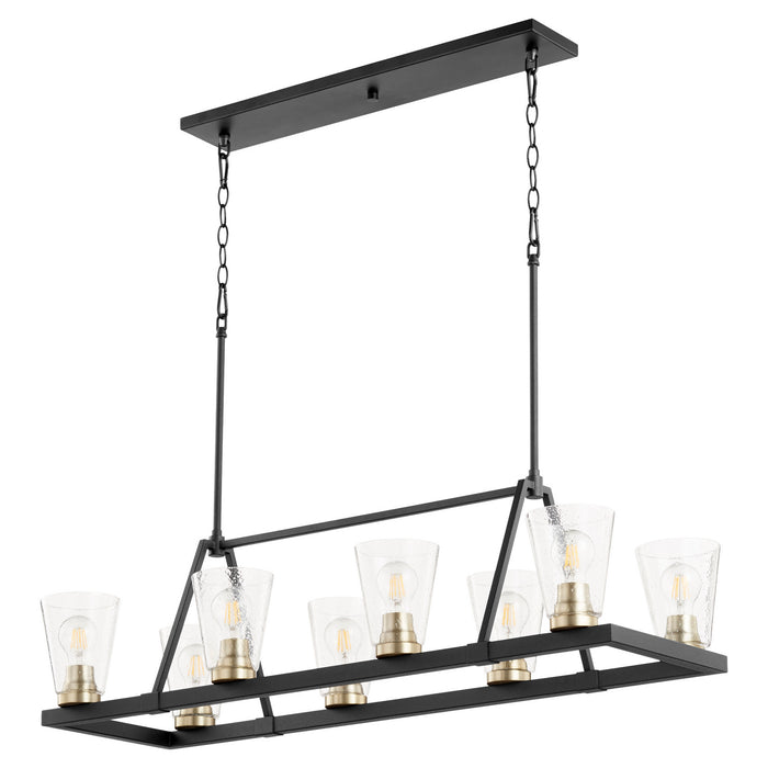 Quorum - 83-8-6980 - Eight Light Chandelier - Paxton - Noir w/ Aged Brass