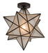 Meyda Tiffany - 186688 - One Light Flushmount - Moravian Star - Antique,Weathered Brass