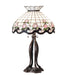 Meyda Tiffany - 228791 - Three Light Table Lamp - Roseborder - Mahogany Bronze