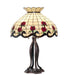 Meyda Tiffany - 228801 - Three Light Table Lamp - Roseborder - Mahogany Bronze