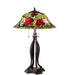 Meyda Tiffany - 228817 - Three Light Table Lamp - Tiffany Rosebush - Mahogany Bronze