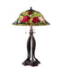 Meyda Tiffany - 228817 - Three Light Table Lamp - Tiffany Rosebush - Mahogany Bronze