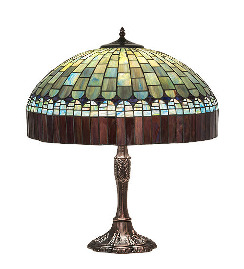 Meyda Tiffany - 232801 - Three Light Table Lamp - Candice - Mahogany Bronze