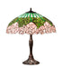 Meyda Tiffany - 232802 - Three Light Table Lamp - Tiffany Cabbage Rose - Mahogany Bronze