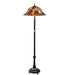 Meyda Tiffany - 27821 - Three Light Floor Lamp - Tiffany Rosebush - Mahogany Bronze