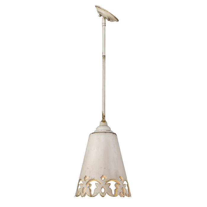 One Light Pendant from the Eloise collection in Antique Ivory finish