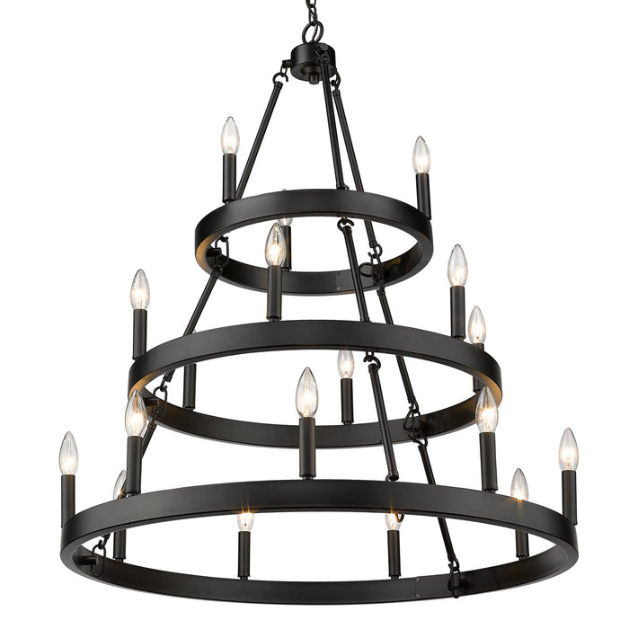 18 Light Chandelier from the Alastair collection in Matte Black finish