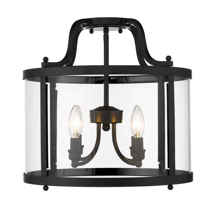 Four Light Semi-Flush Mount from the Payton collection in Matte Black finish