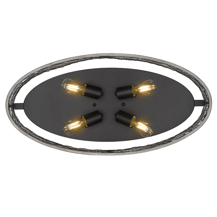 Four Light Flush Mount from the Bailey collection in Matte Black finish