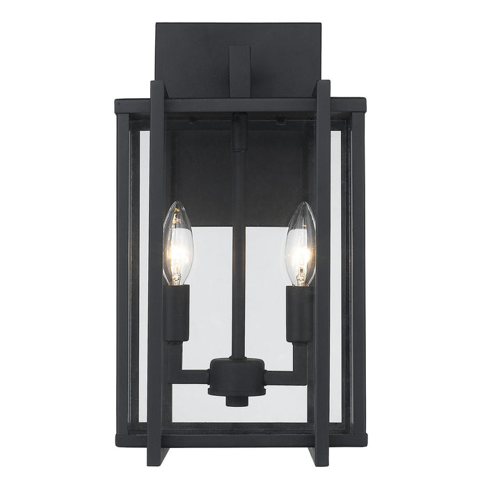 Two Light Outdoor Wall Sconce from the Tribeca collection in Natural Black (UV) finish