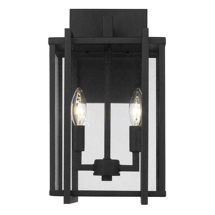 Two Light Outdoor Wall Sconce from the Tribeca collection in Natural Black (UV) finish