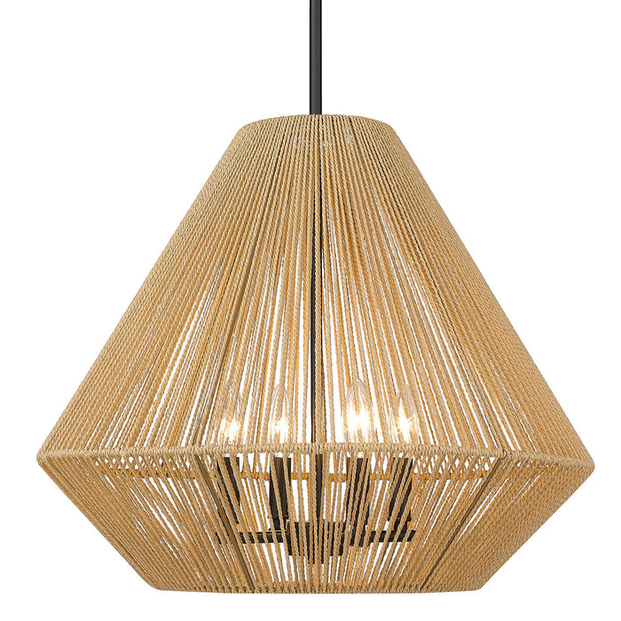 Four Light Pendant from the Valentina collection in Matte Black finish