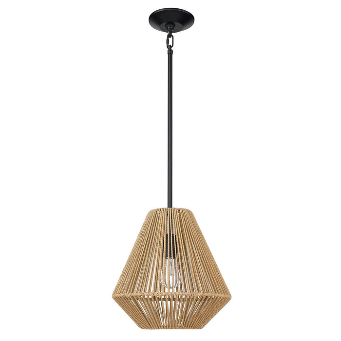 One Light Pendant from the Valentina collection in Matte Black finish