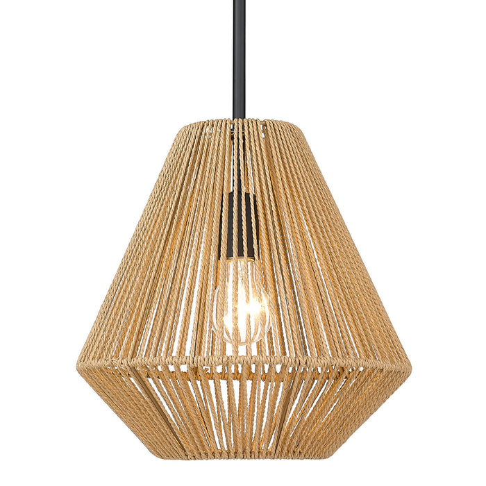 One Light Pendant from the Valentina collection in Matte Black finish