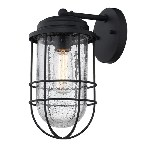 Golden - 9808-OWM NB-SD - One Light Outdoor Wall Sconce - Seaport - Natural Black (UV)
