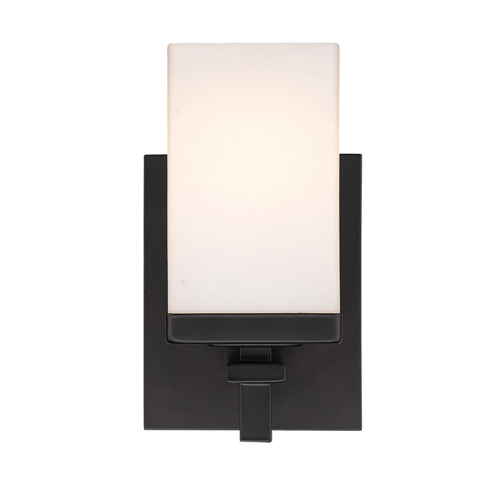 One Light Wall Sconce from the Maddox collection in Matte Black finish