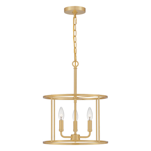 Quoizel - ABR2814AB - Three Light Pendant - Abner - Aged Brass