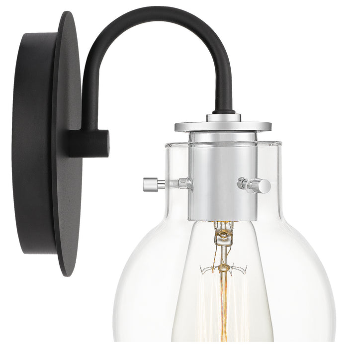 One Light Wall Sconce from the Andrews collection in Earth Black finish