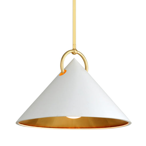 Corbett Lighting - 290-41 - One Light Pendant - Charm - White And Gold Leaf
