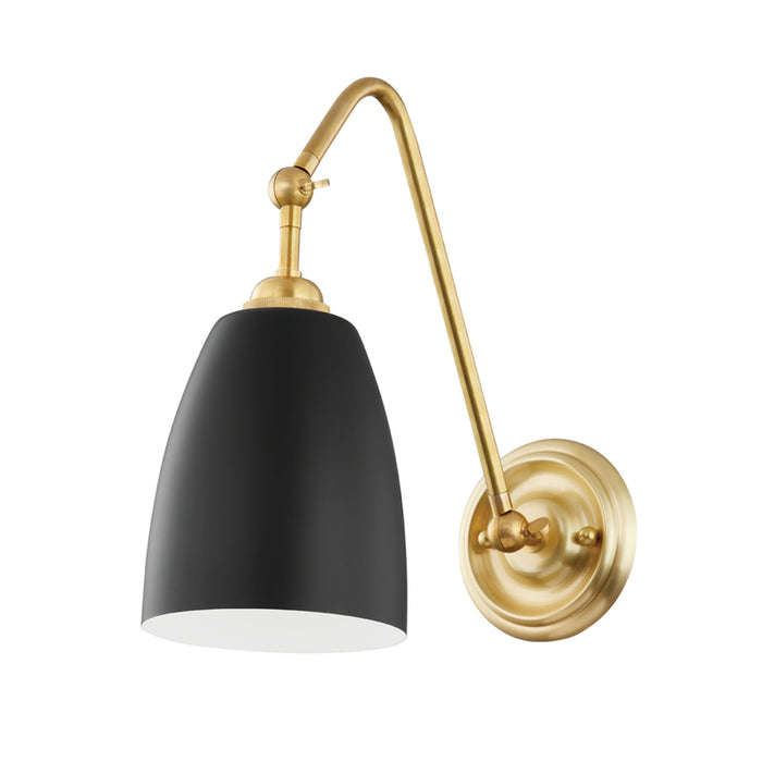 Hudson Valley - 3021-AGB/BK - One Light Wall Sconce - Millwood - Aged Brass/Black