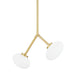 Hudson Valley - 5530-AGB - Two Light Pendant - Wagner - Aged Brass