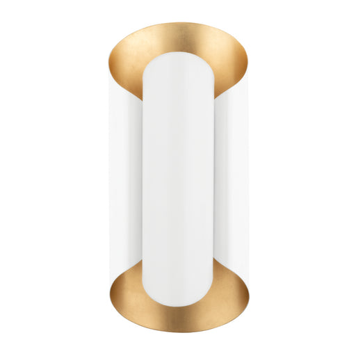 Hudson Valley - 8500-GL/WH - Two Light Wall Sconce - Banks - Gold Leaf/White
