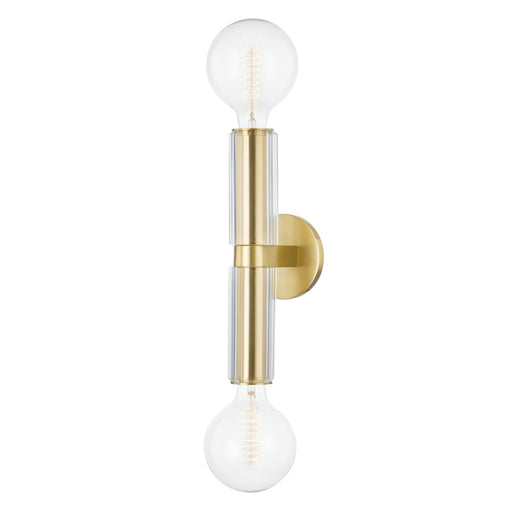 Hudson Valley - 9842-AGB - Two Light Wall Sconce - Gilbert - Aged Brass